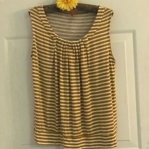 Striped Knit Blouson Shirt